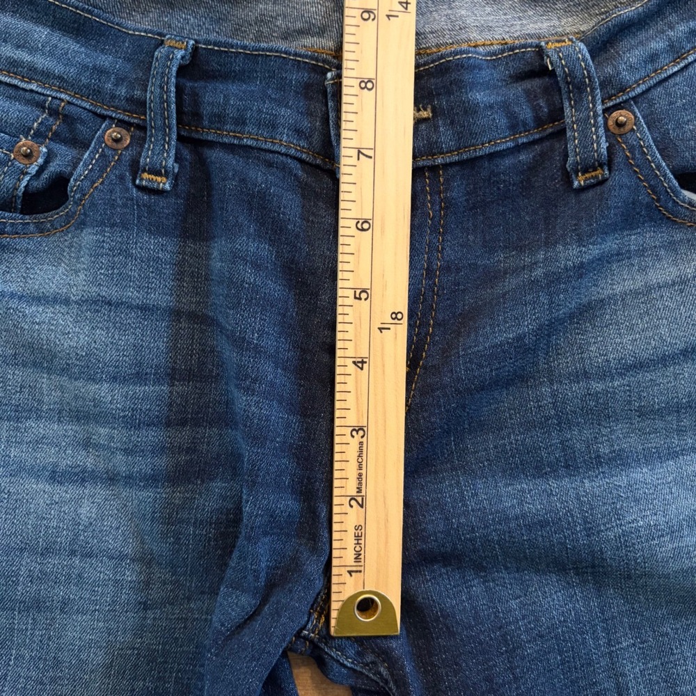 Levis 524 Too Superlow Jeans Womens 11S Dark Wash Slim Straight Denim W30 Y2K - Picture 8 of 10